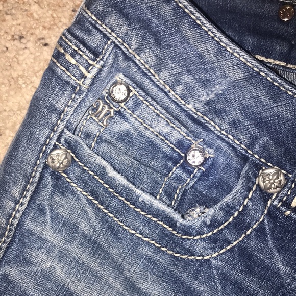 Miss me jeans unique cute bling  cow print flap pockets size 28 - Picture 16 of 16